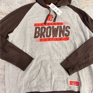 Men's Long Sleeve Hooded Shirt - Gray/Brown